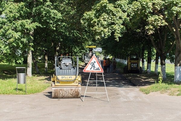 Ремонт на дороге